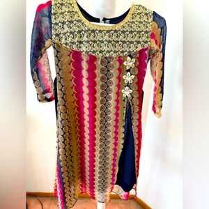 Girls Embroidered Dress, Size 7/8